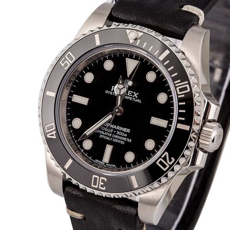 rolex submariner 114060 size|rolex 114060 on leather strap.